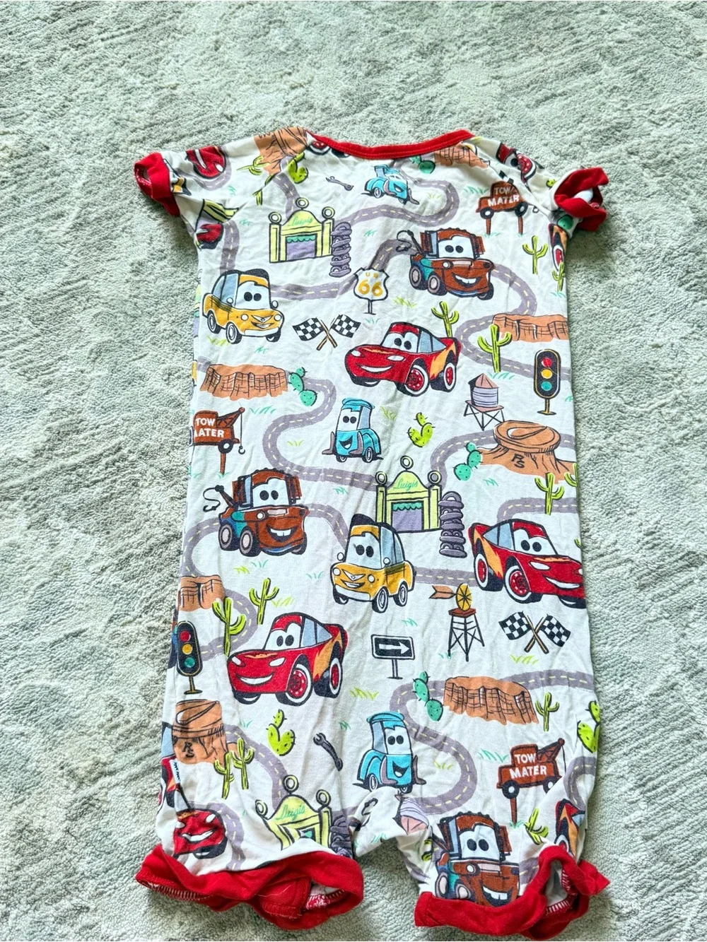 Little Sleepies Size 2T Disney CARS Pixar Radiator Springs PJ Zippy